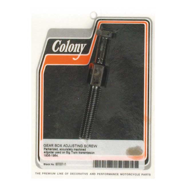 Colony, transmission adjuster bolt. Black parkerized Transmission Adjuster Bolts Colony