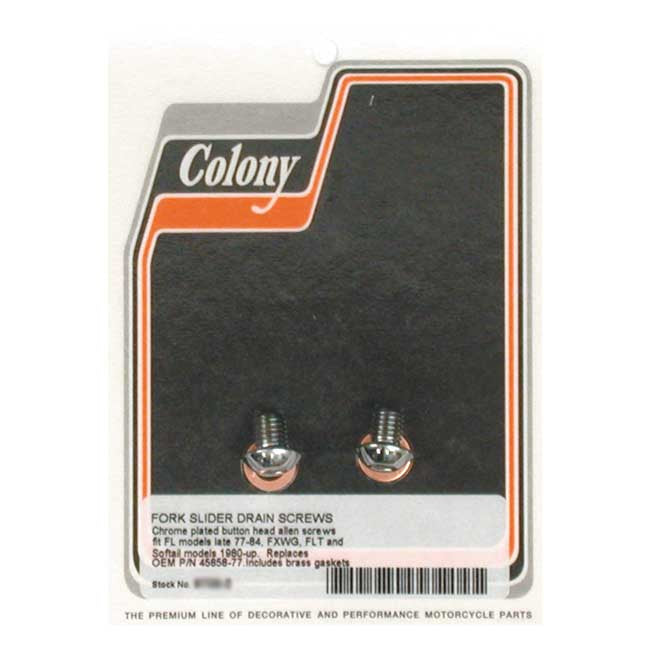 Colony Drain Bolt Fork Flt Fxst Fork Rebuild Parts Colony