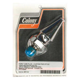 Colony, Spike fork tube cap bolt kit. Chrome Fork Tube Caps Colony