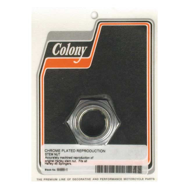 Colony, Springer fork stem nut. Chrome Fork Stem Bolts/Nuts/Covers Colony
