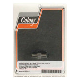 Colony, rocker box oil feed fitting. Black Rocker Cover Mount Kits Colony