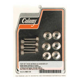 Colony, gas tank mount kit. Nickel plated Oil Tanks Mounts Colony