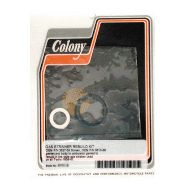 Colony, gas strainer rebuild kit Fuel Filter Colony