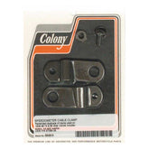 Colony, speedo cable clamp. Black parkerized Cable Clamps Colony