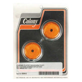 Colony, swingarm pivot bolt cover set. Amber reflector Swingarms Misc Colony