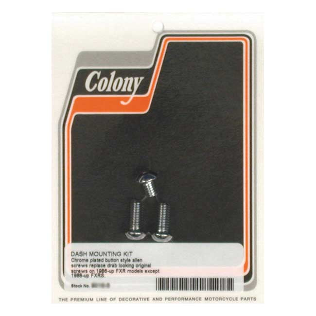 Colony, dash cover mount kit. Chrome Button head Dash Misc Colony
