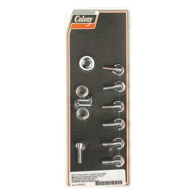 Colony, jiffy & foot control mount kit. Chrome Jiffy Stands Misc Colony