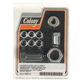 Colony, floorboard support rod mount kit. Chrome Pushrod Kits Colony