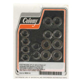Colony, floorboard stud mount kit. Black Footpegs Mounts Colony