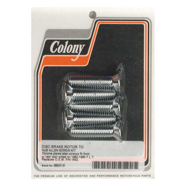 Colony Frt/Rr Rotr 82 85 Flt Sock Brake Rotor Bolt Kits Colony