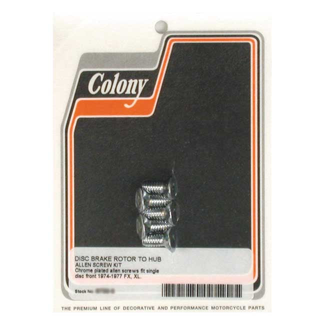 Colony Frt Sngl Disc Blt 74 77 Xl Brake Rotor Bolt Kits Colony