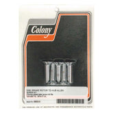 Colony, front brake rotor bolt kit. Chrome allen Brake Rotor Bolt Kits Colony