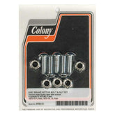 Colony, front/rear brake rotor bolt & nut kit. Chrome button Brake Rotor Bolt Kits Colony