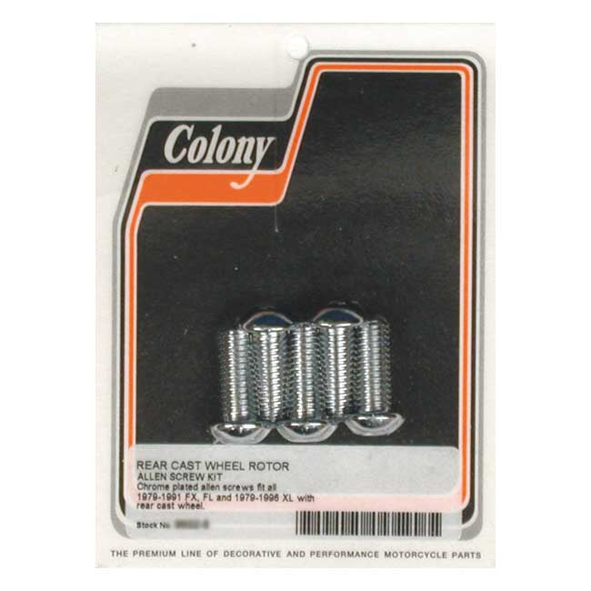 Colony, rear brake rotor bolt kit. Buttonhead Brake Rotor Bolt Kits Colony
