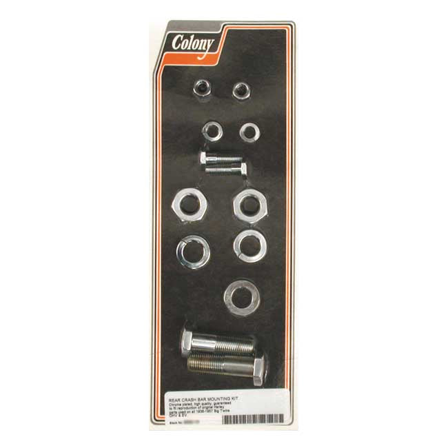 Colony, engine guard mount kit. Chrome Highway Bars Colony