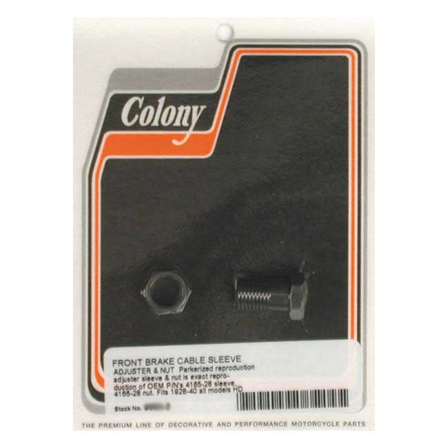 Colony, front brake cable adjuster. Black parkerized Brake Caliper/Bracket Mount Kits Colony