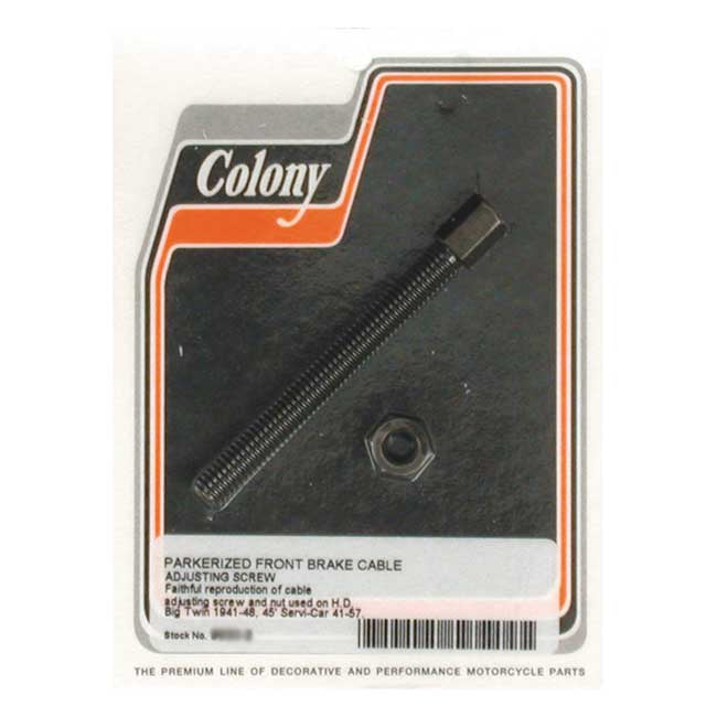 Colony, front brake cable adjuster. Black parkerized Brake Caliper/Bracket Mount Kits Colony