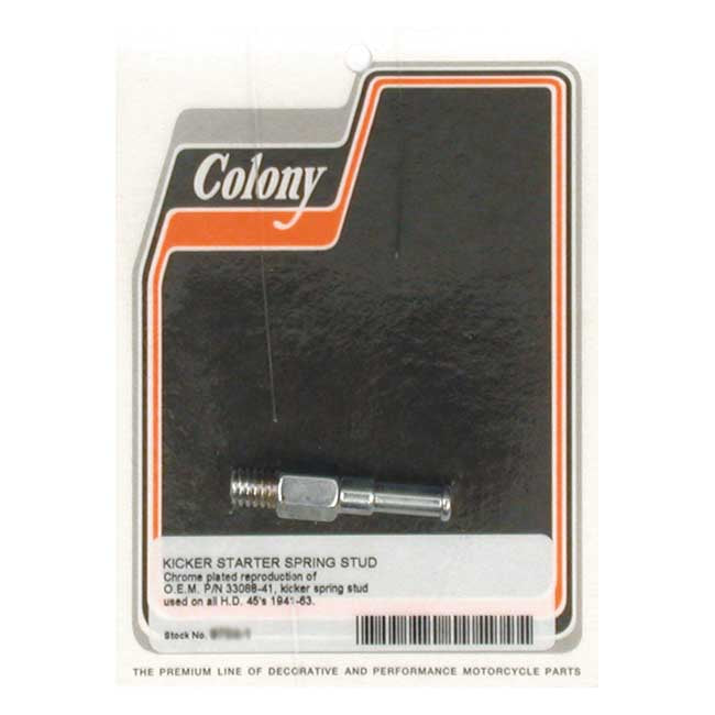 Colony, kickstart return spring stud. Chrome Kickstart Parts Colony