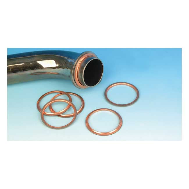 James, round copper exhaust gaskets (10) Exhaust Gaskets James Gaskets