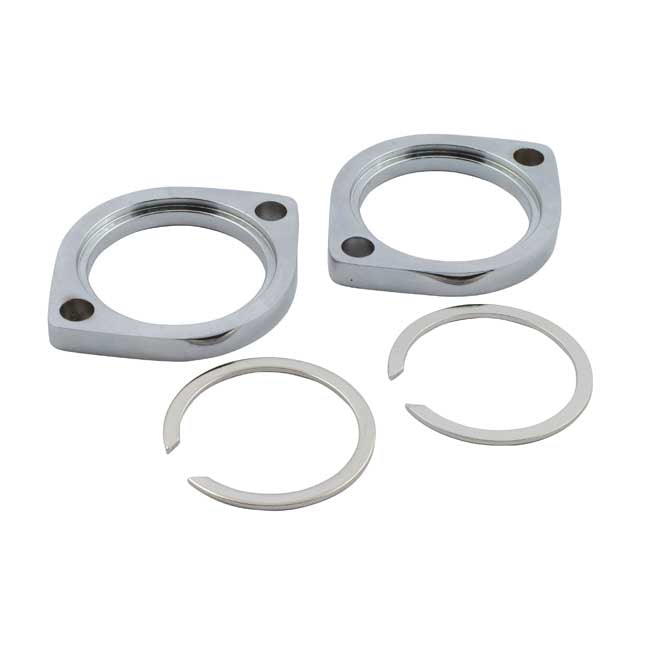 Exhaust Flange And Retainer Kit. Chrome Exhaust Mount Parts Mcs
