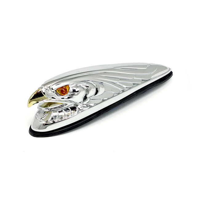 Fender Ornament Eagle Head, Chrome Gold Fender Ornaments Mcs