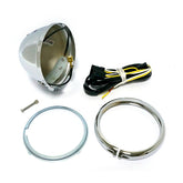 4-1/2" mini headlamp, shell only. Chrome Headlamp Shells Mcs