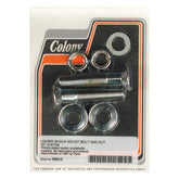 Colony, lower Dyna shock mount kit. Chrome Suspension Mount Kits Colony