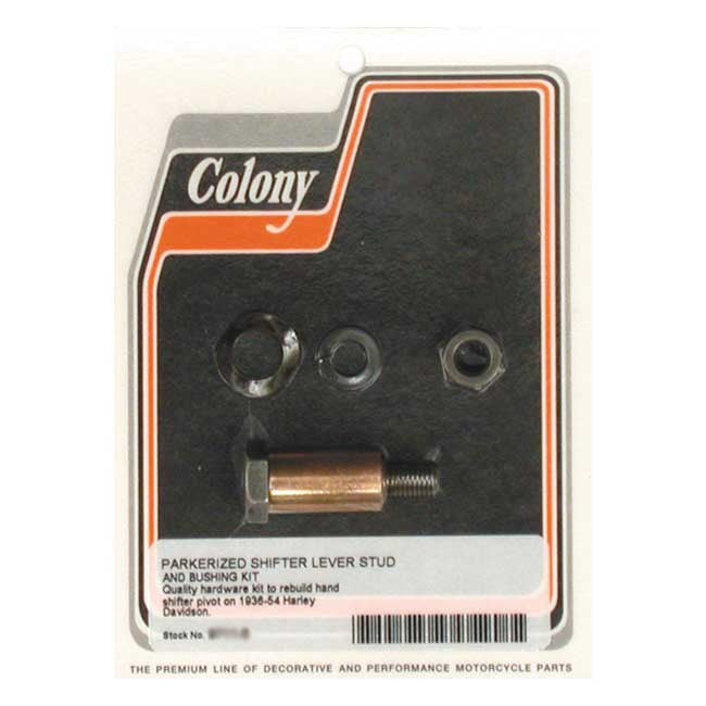 Colony, shift lever stud & bushing kit. Black Shifter Hardware Colony