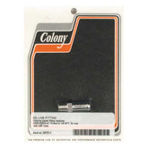 Colony, oil line fitting, straight. Chrome Oil Lines Parts/Covers Colony