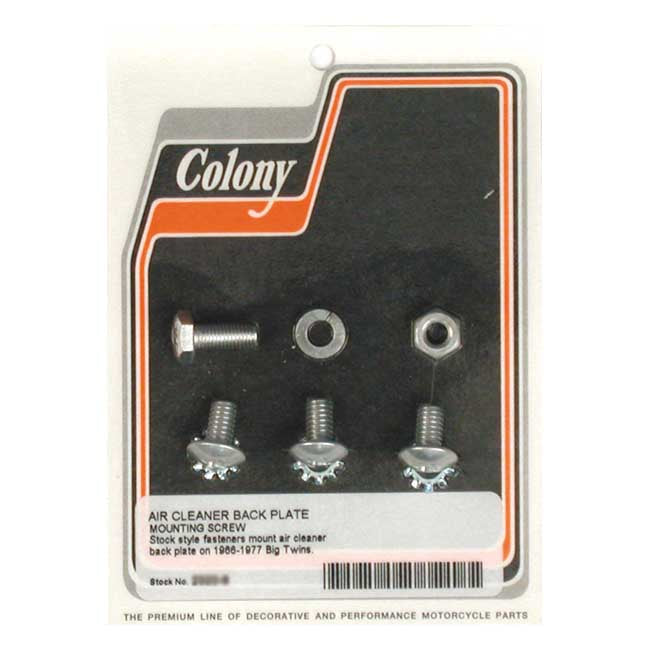 Colony, air cleaner backplate mount kit Aircleaner Hardware Colony
