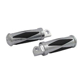 Diamond Footpegs, Small Diameter. Male Mount. Chrome Footpegs Mcs