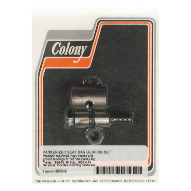 Colony, T-bar bushing kit. Black Seat Mount Parts Colony