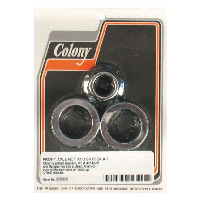 Colony V-Rod axle nut & spacer kit Wheels Axle Nut Sets Colony