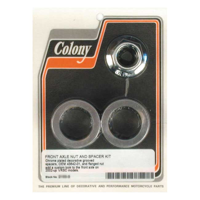 Colony V-Rod axle nut & spacer kit Wheels Axle Nut Sets Colony