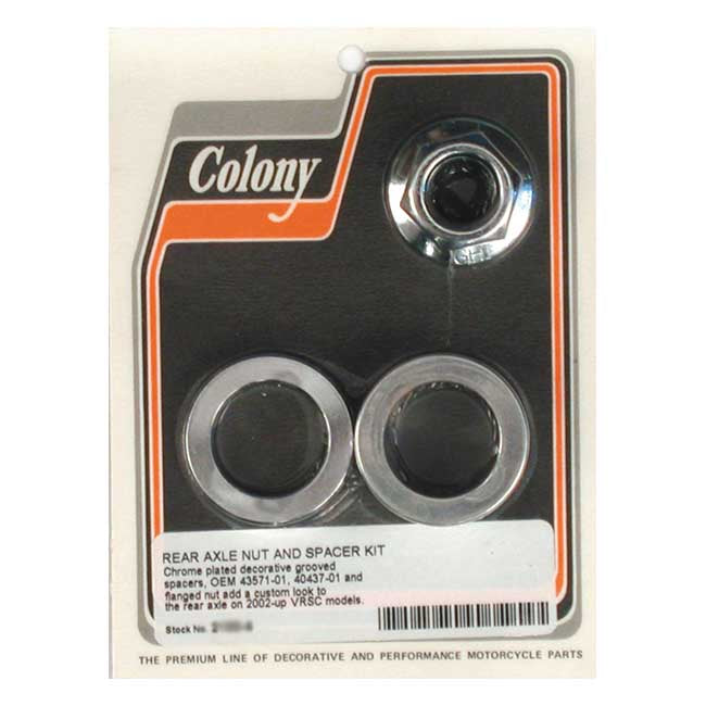 Colony V-Rod axle nut & spacer kit Wheels Axle Nut Sets Colony