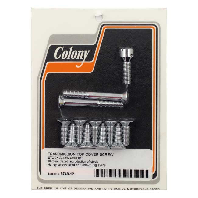 Colony Cover Screw Kt 65 78 Chr Transmission Top Cover Screw Kits Colony