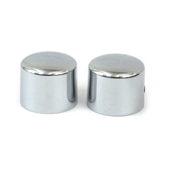 Front Axle Nut Cap Kit. Chrome Wheel Axles Covers Mcs
