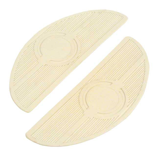 Oval Shaped Floorboard Pads. Rider. White Floorboards Inserts Mcs