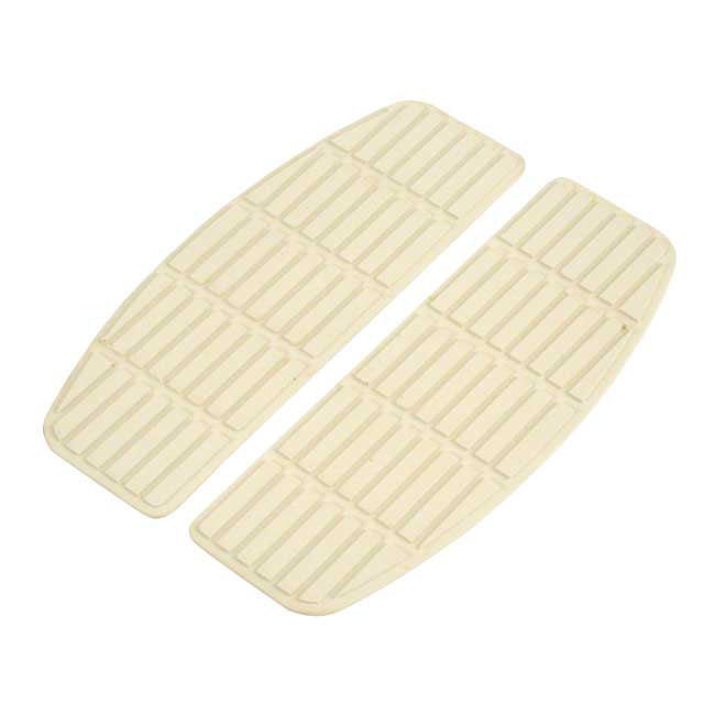 Traditional Shaped Floorboard Pads. Rider. White Floorboards Inserts Mcs