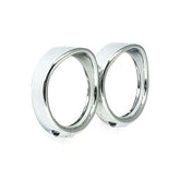 Recessed Trim Rings With Visor. Turn Signals. Chrome Headlamp Trim Rings Mcs