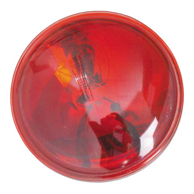 4 1/2" 30w 12v Sealed Beam Unit. Clear Red Lens Lamp Units Mcs