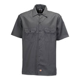 Dickies Short Sleeve Work Shirt, Charcoal Grey Work Shirts Dickies S