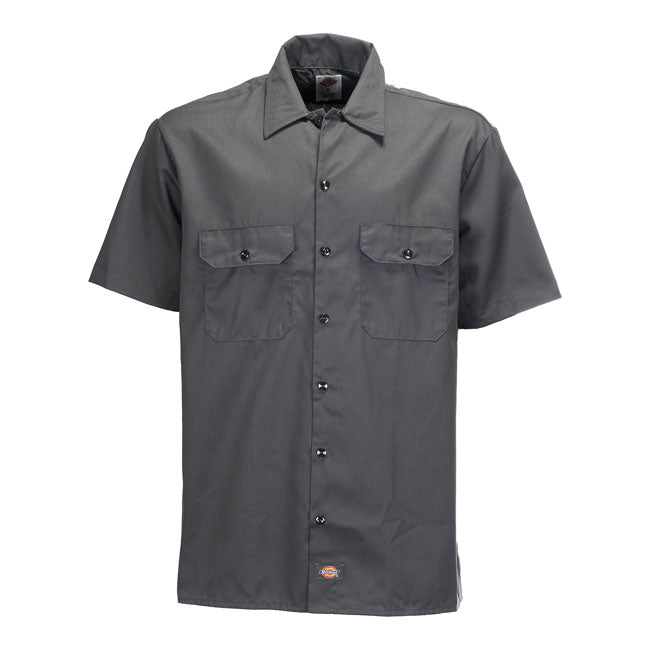 Dickies Short Sleeve Work Shirt, Charcoal Grey Work Shirts Dickies S