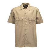 Dickies Short Sleeve Work Shirt, Khaki Work Shirts Dickies S