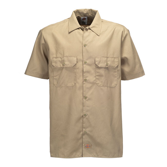 Dickies Short Sleeve Work Shirt, Khaki Work Shirts Dickies S