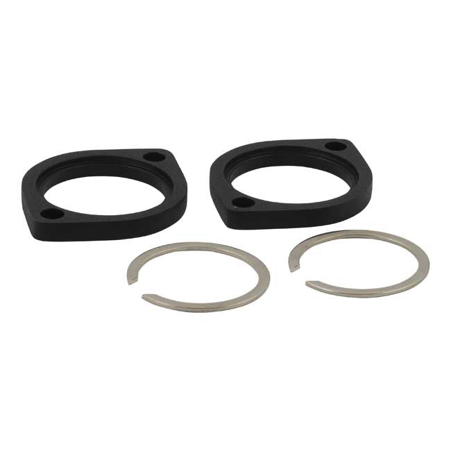 Exhaust Flange And Retainer Kit. Black Exhaust Mount Parts Mcs