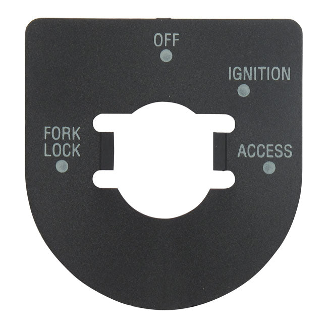 Ignition Switch Decal. Satin Black Dash Misc Mcs
