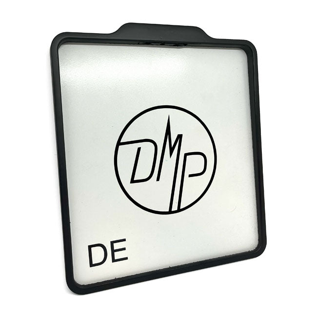 Dmp, License Plate Frame With Light 5.0 De. Matte Black License Plate Frames Danish Motorcycle Parts
