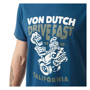 Von Dutch Drive t-shirt blue/white T-Shirt Von Dutch