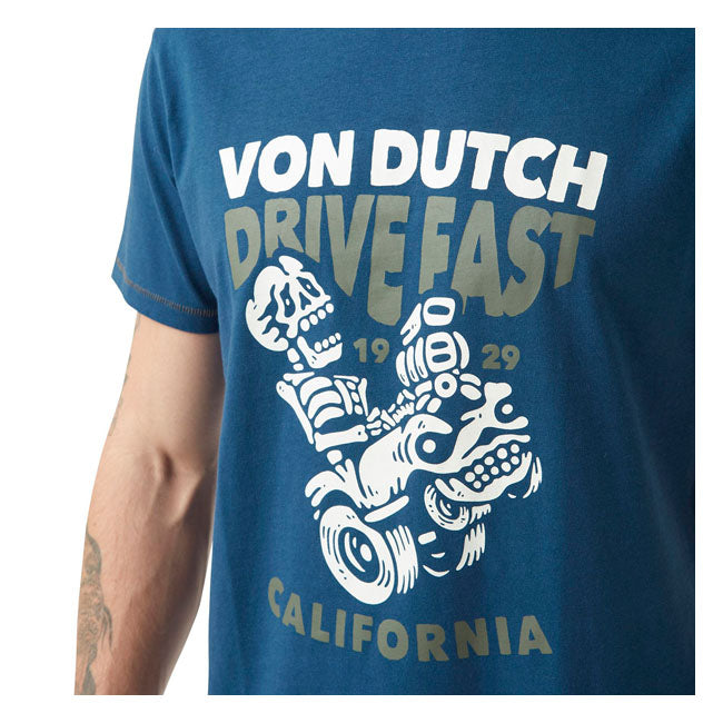 Von Dutch Drive t-shirt blue/white T-Shirt Von Dutch